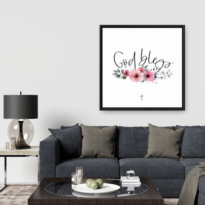 Toile spirituelle « Que Dieu bénisse les feuilles » | Décoration d'intérieur et de chambre