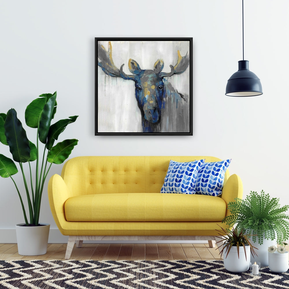 Rustic Deer Livingroom Canvas | Blue Moose Home Decor