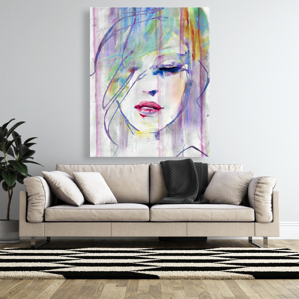 Abstract Beauty Gray Canvas - Home Decor Figurative Art