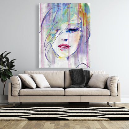Abstract Beauty Gray Canvas - Home Decor Figurative Art