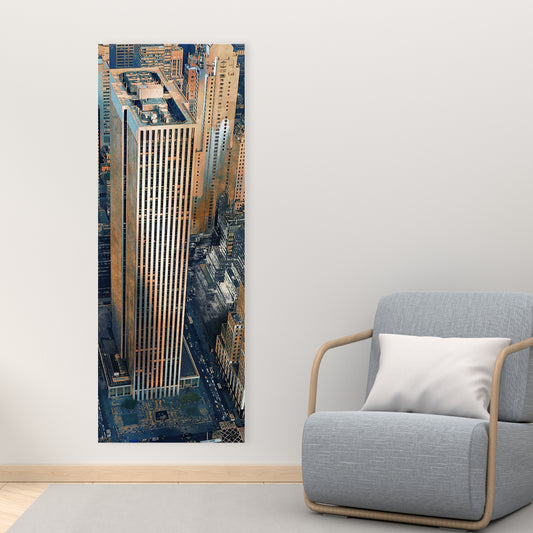 Cities Brown Hyperrealist Canvas - General Motors Building Decor