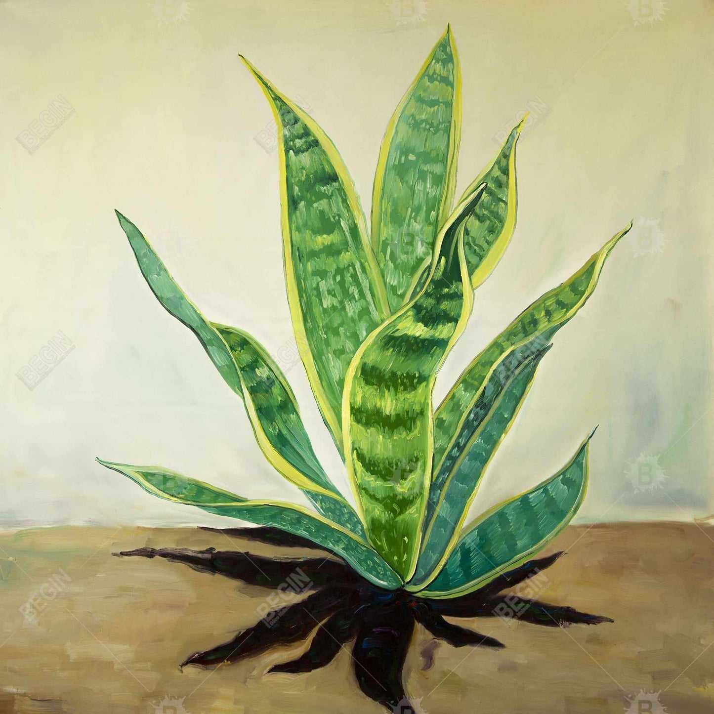 Toile « Langue de belle-mère succulente » | Décoration d'intérieur