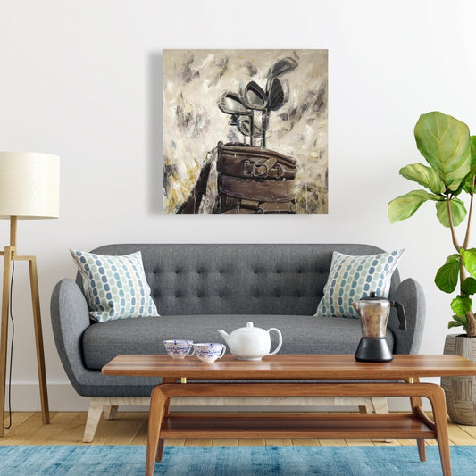 Vintage Golf Bag Canvas - Man Cave Sports & Games Decor