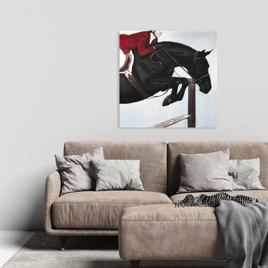 Riding Competition Western Canvas - Home Decor for Animal Lovers