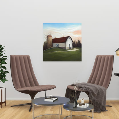Farm Animals White Barn Livingroom Canvas | Home Decor Art