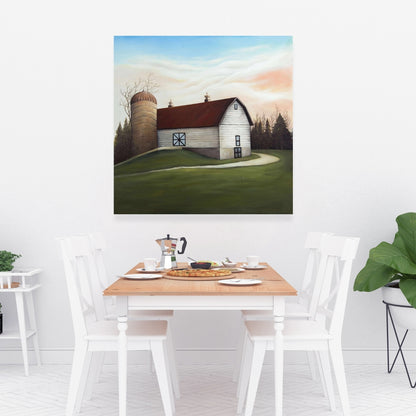 Farm Animals White Barn Livingroom Canvas | Home Decor Art