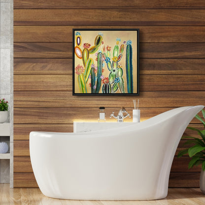 Gemmes du désert | Toile encadrée botanique contemporaine