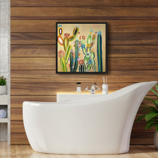 Gemmes du désert | Toile encadrée botanique contemporaine