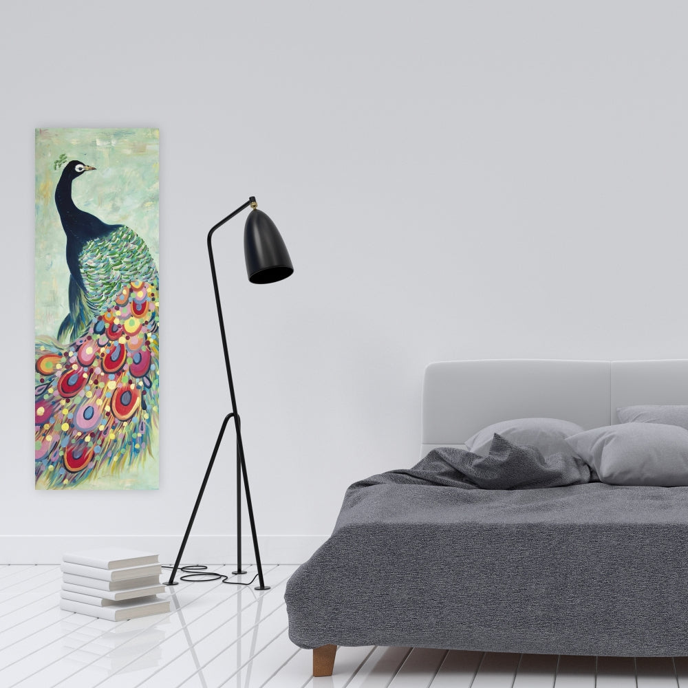 Proud as a Peacock - Blue Canvas Art for Home Decor