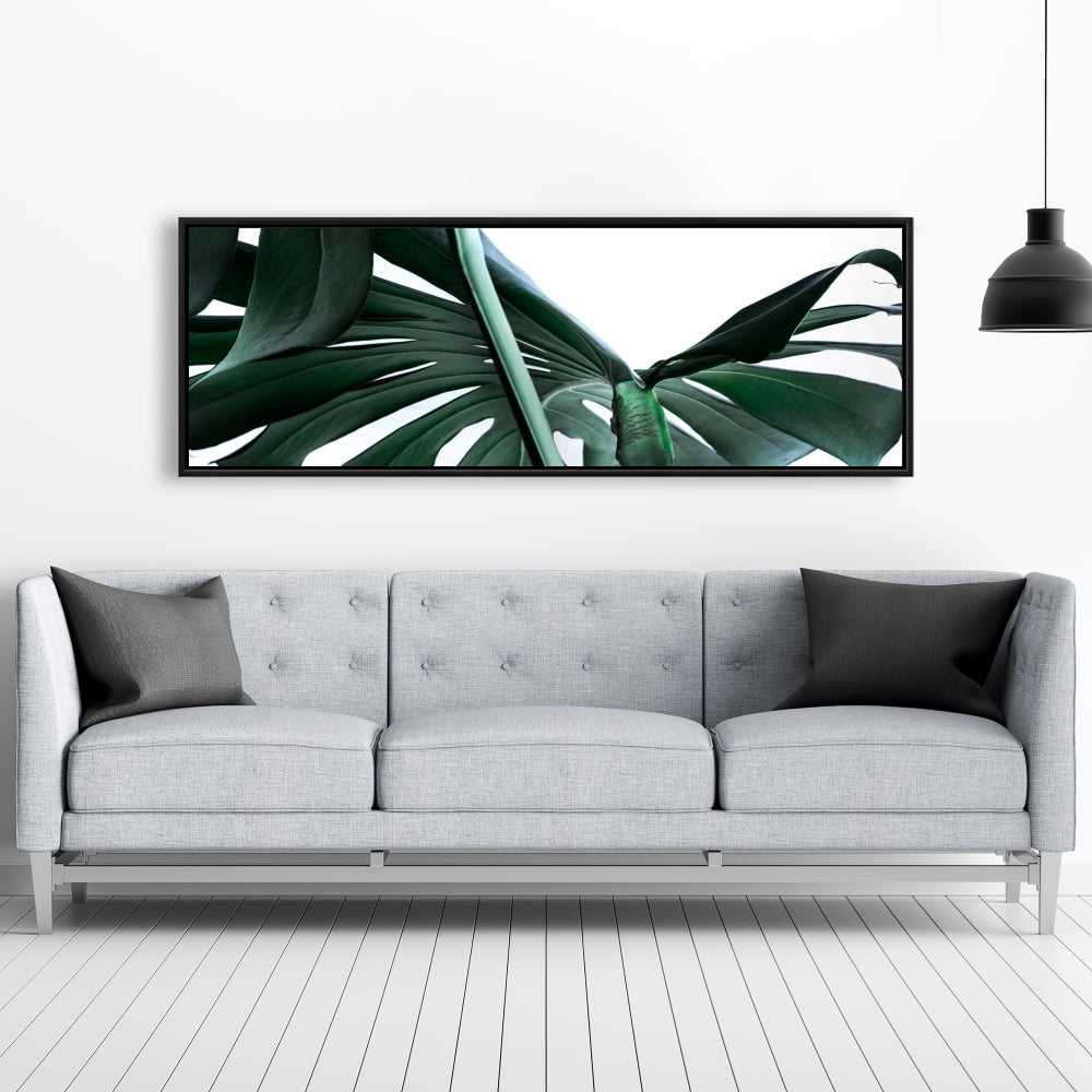 Décor de toile encadrée botanique exotique Monstera Deliciosa