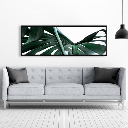 Décor de toile encadrée botanique exotique Monstera Deliciosa