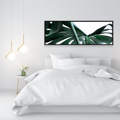 Décor de toile encadrée botanique exotique Monstera Deliciosa