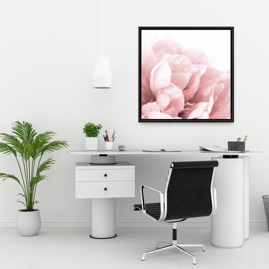 Botanical Pink Bedroom Canvas | Peony Flower Dream Decor