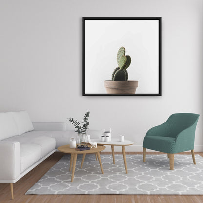 Potted Cactus Green Botanical Canvas | Home Decor Wall Art