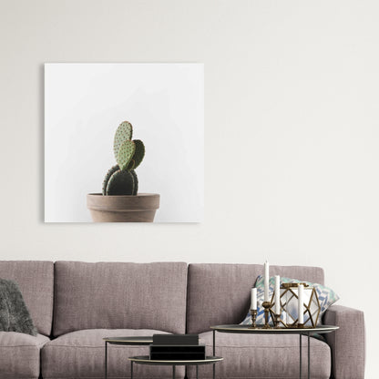 Potted Cactus Canvas | Exotic Botanical Bedroom Wall Art Decor