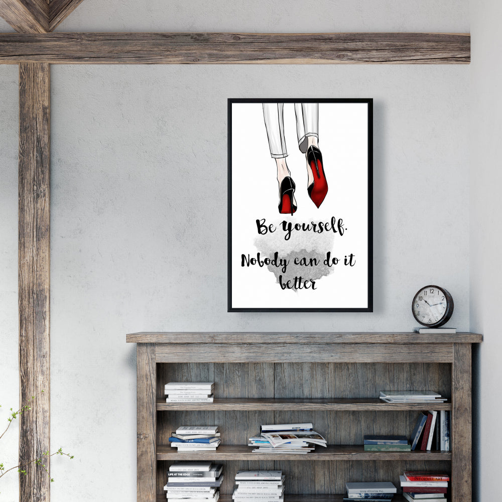 Toile illustrée « Soyez vous-même » | Décoration de chambre