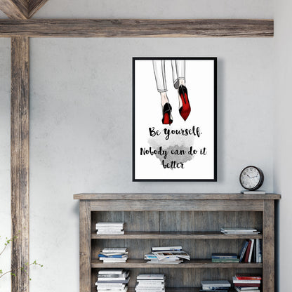 Toile illustrée « Soyez vous-même » | Décoration de chambre