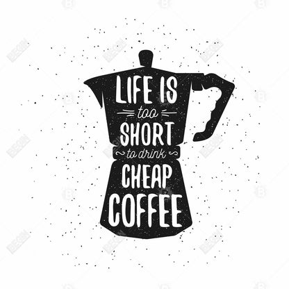 Life and Coffee Canvas - Minimalist Home Decor Art