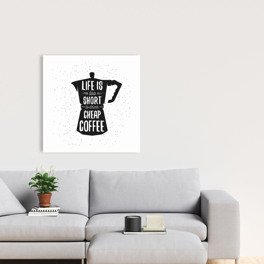 Life and Coffee Canvas - Minimalist Home Decor Art