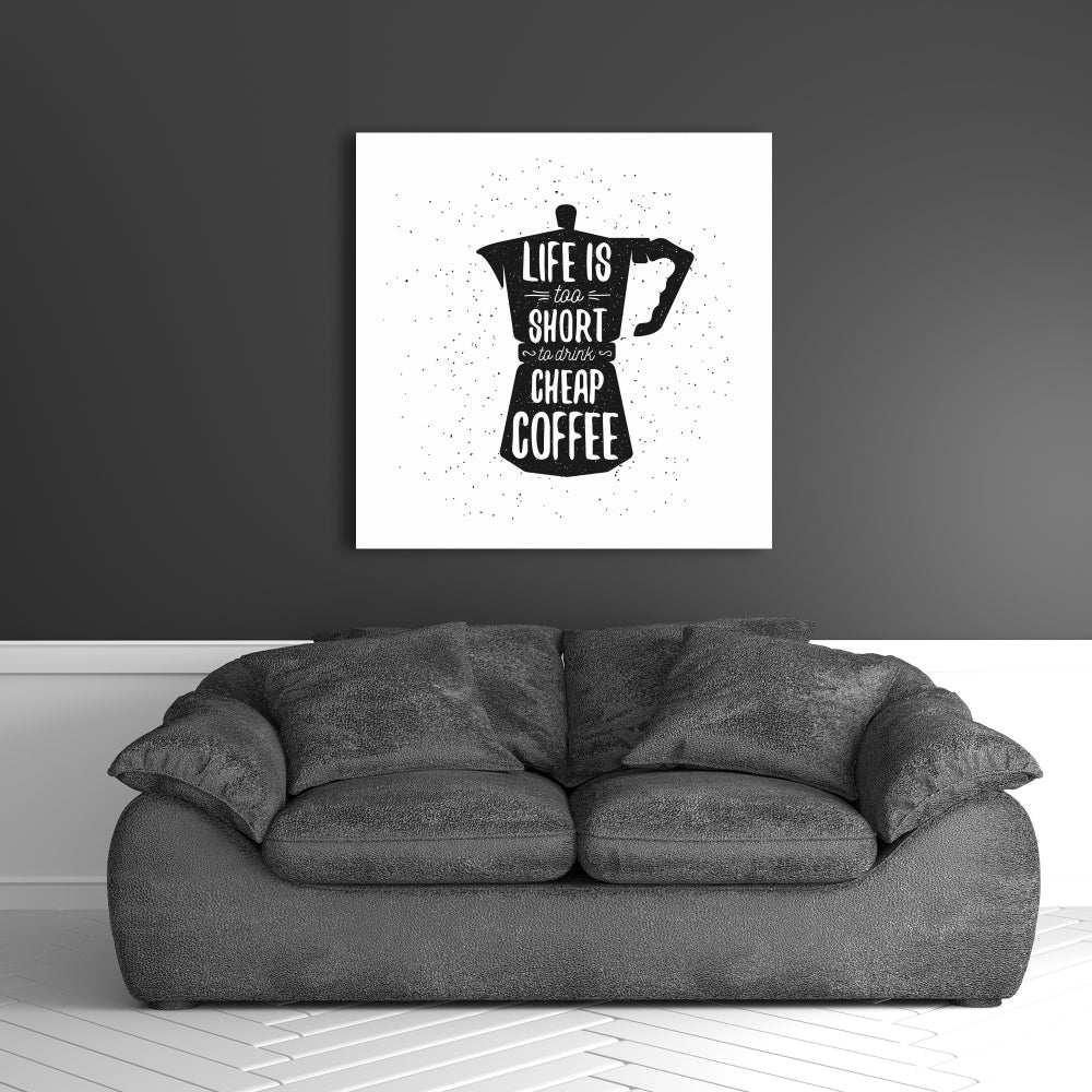 Life and Coffee Canvas - Minimalist Home Decor Art