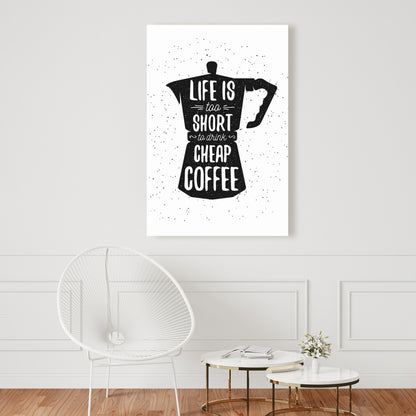 Life and Coffee Canvas - Minimalist Home Decor Art