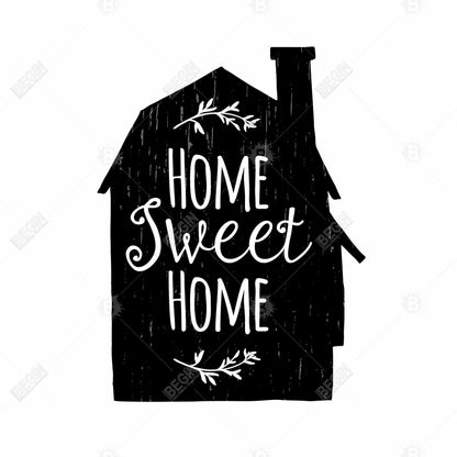 Minimalist Kitchen Decor | Black Framed "Home Sweet Home" Canvas