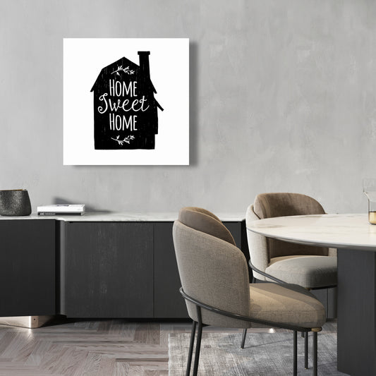 Home Sweet Home Minimalist Quote Canvas - Motivational Decor