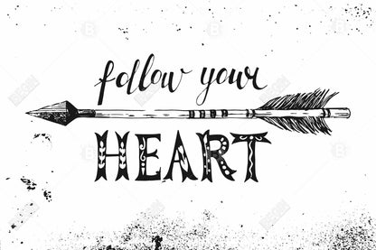 Toile encadrée « Suivez votre cœur » | Décoration de chambre motivante