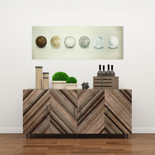 Golf Ball Evolution Canvas - Brown Still Life Man Cave Decor