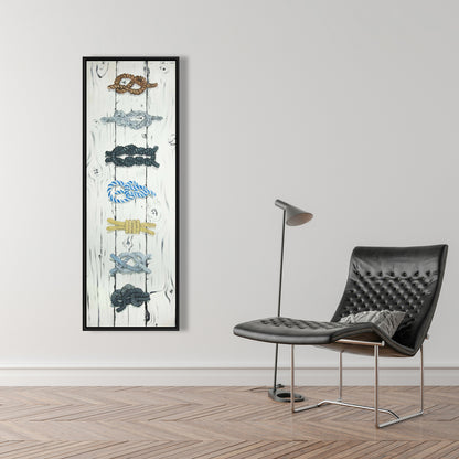 Toile Nœuds marins | Décoration de salle de bain | Décoration murale encadrée