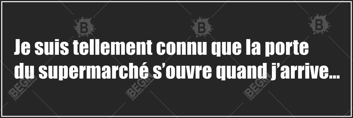 Décoration sur toile avec citation spirituelle noire populaire à l'épicerie