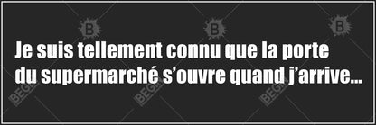 Décoration sur toile avec citation spirituelle noire populaire à l'épicerie