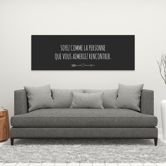 Love Yourself Gray Spiritual Canvas | Motivational Home Decor