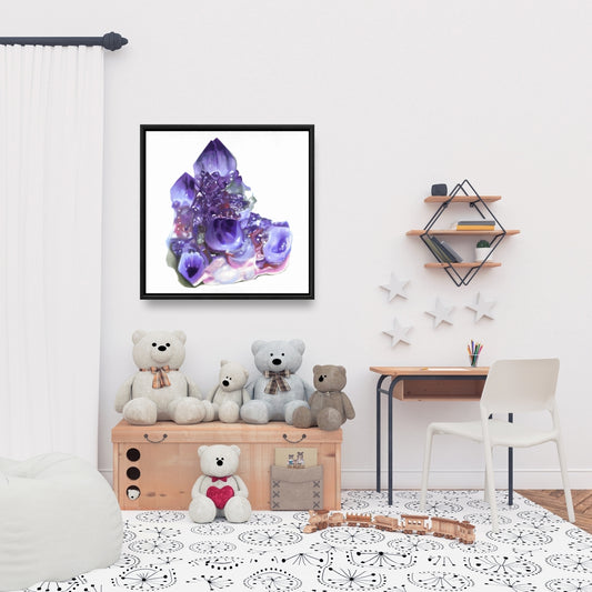 Toile encadrée moderne violet améthyste pour chambre à coucher - Décoration d'intérieur