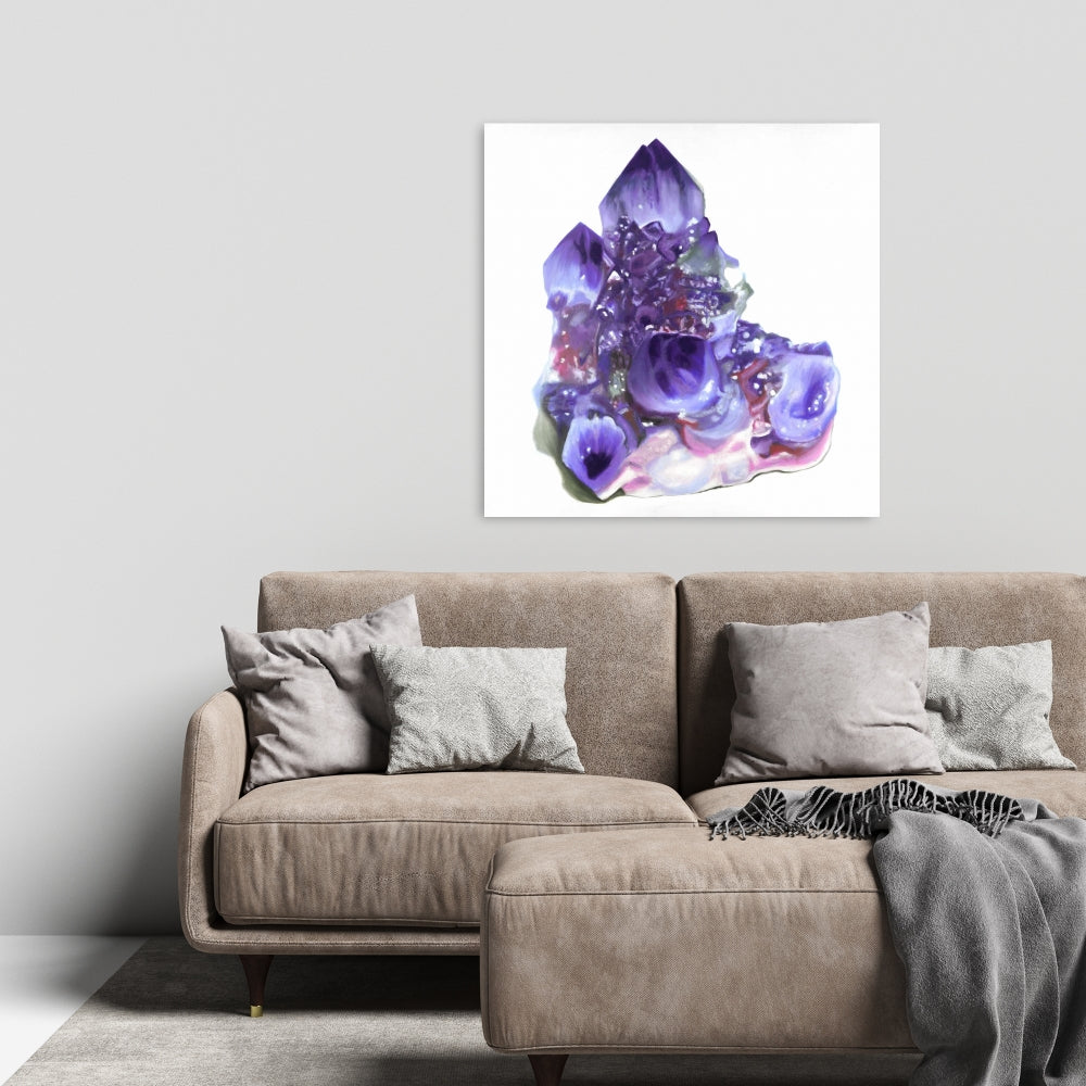 Amethyst Minerals Canvas - Modern Bedroom Home Decor Art