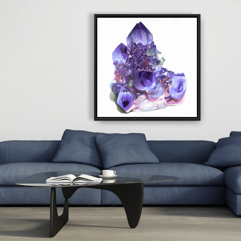 Toile encadrée moderne violet améthyste pour chambre à coucher - Décoration d'intérieur