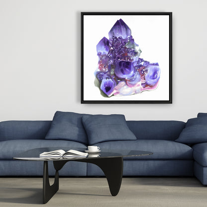 Toile encadrée moderne violet améthyste pour chambre à coucher - Décoration d'intérieur