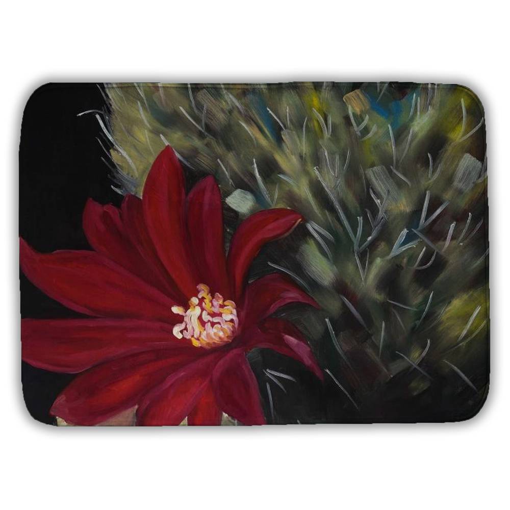 Echinopsis Red Cactus Flower Canvas | Floral Bedroom Decor
