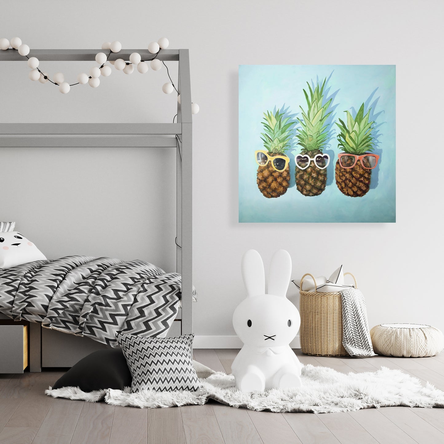 Exotic Summer Pineapples Canvas | Vibrant Home Decor Art