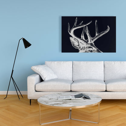 Blue Roe Deer Canvas | Livingroom Wall Art Home Decor