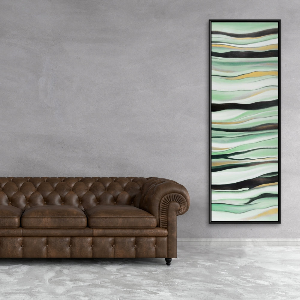 Toile encadrée Mint Mood | Art mural abstrait contemporain