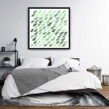 Neo Mint Minimalist Canvas - Green Pattern x Home Decor