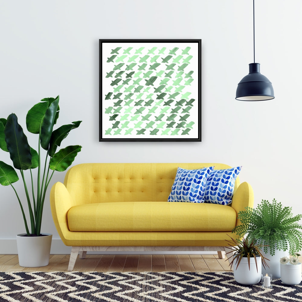 Neo Mint Minimalist Canvas - Green Pattern x Home Decor