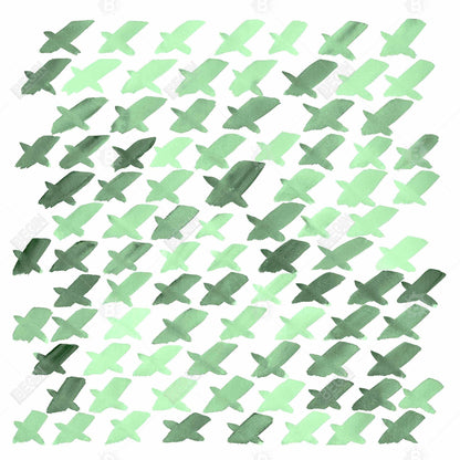 Neo Mint Abstract Minimalist Shower Curtain - Green Pattern X