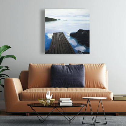 Chaussures « Soirée sur le quai » : Toile marine côtière | Décoration d'intérieur