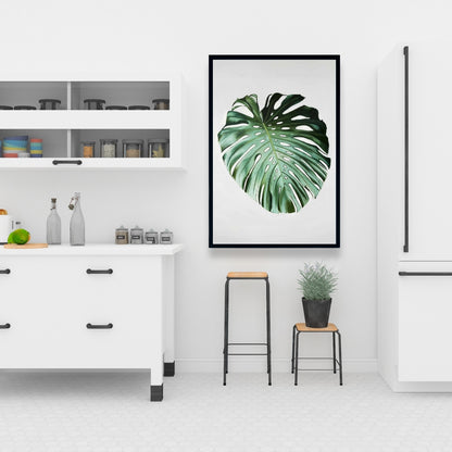Toile encadrée Feuille de Monstera | Décoration botanique exotique pour la maison