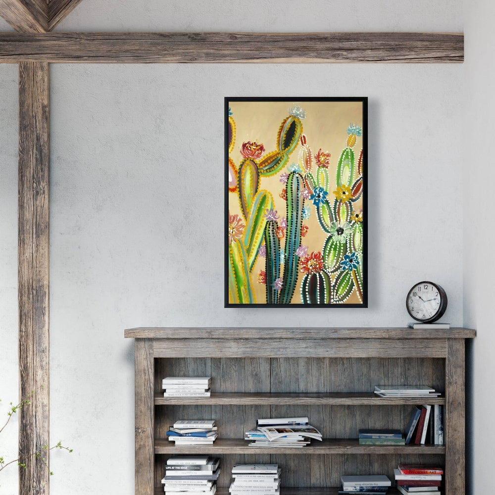 Gemmes du désert | Toile encadrée botanique contemporaine