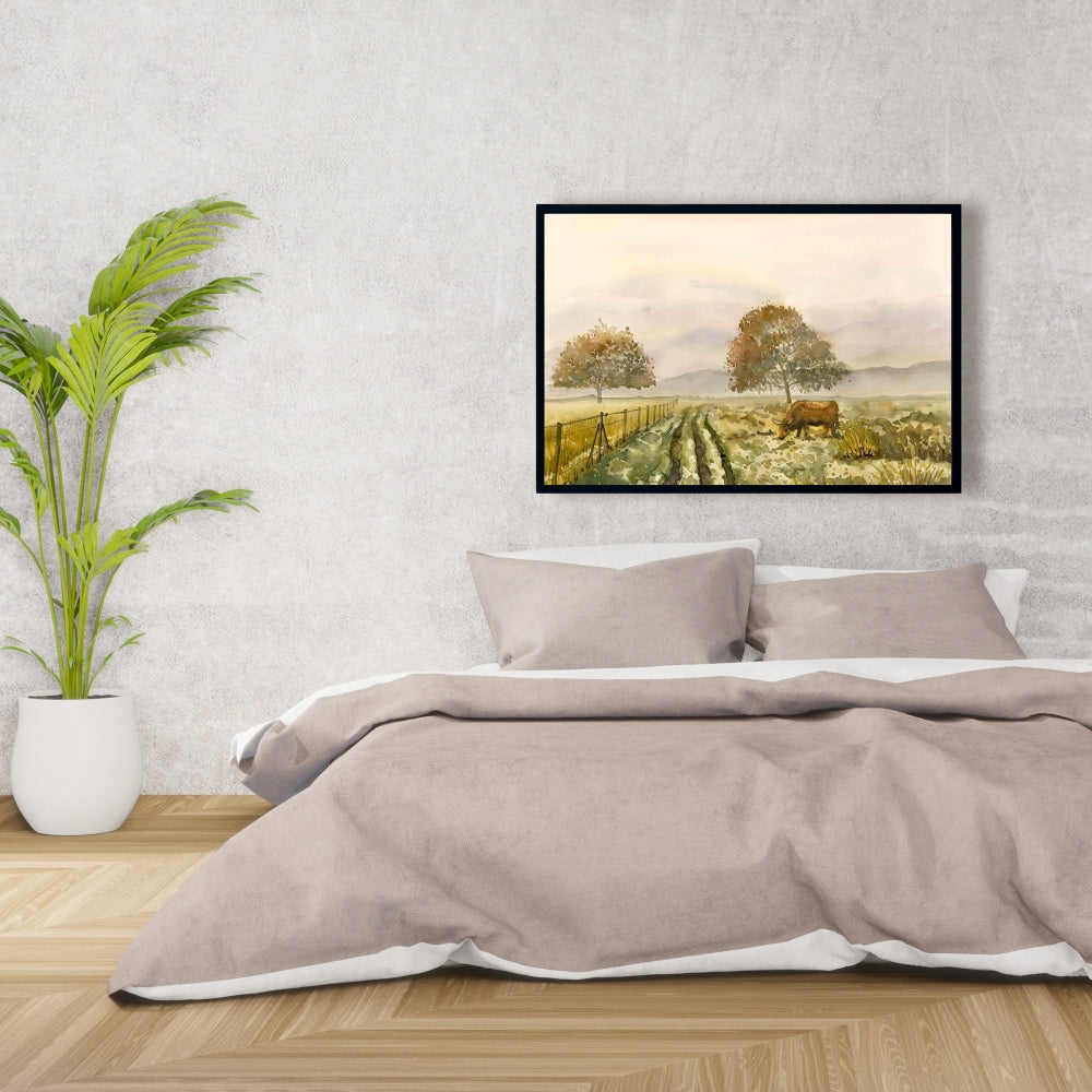 Toile « Doux matin » à la campagne | Décoration d'animaux de la ferme