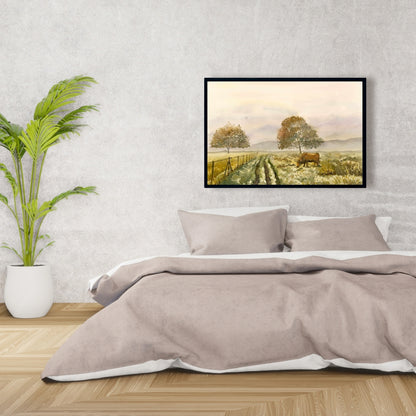 Toile « Doux matin » à la campagne | Décoration d'animaux de la ferme