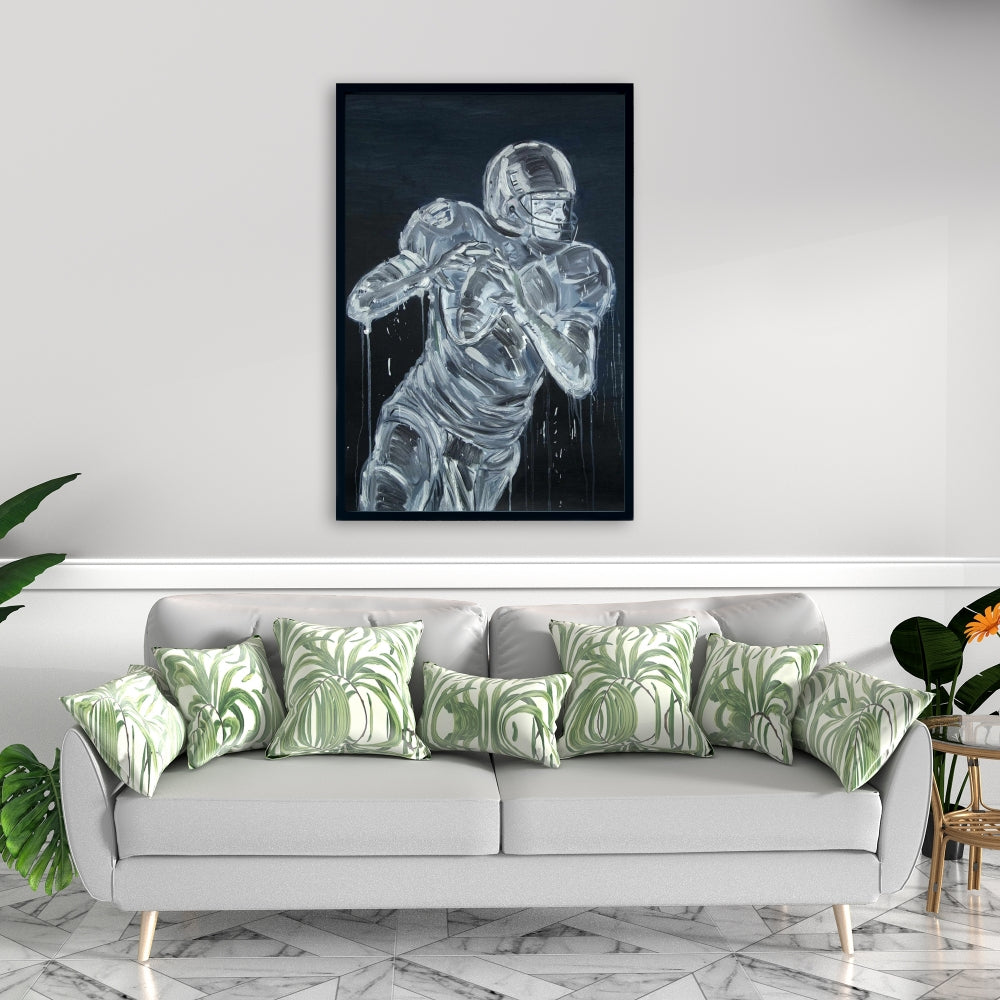 Toile encadrée Joueur de football | Décoration de chambre sportive